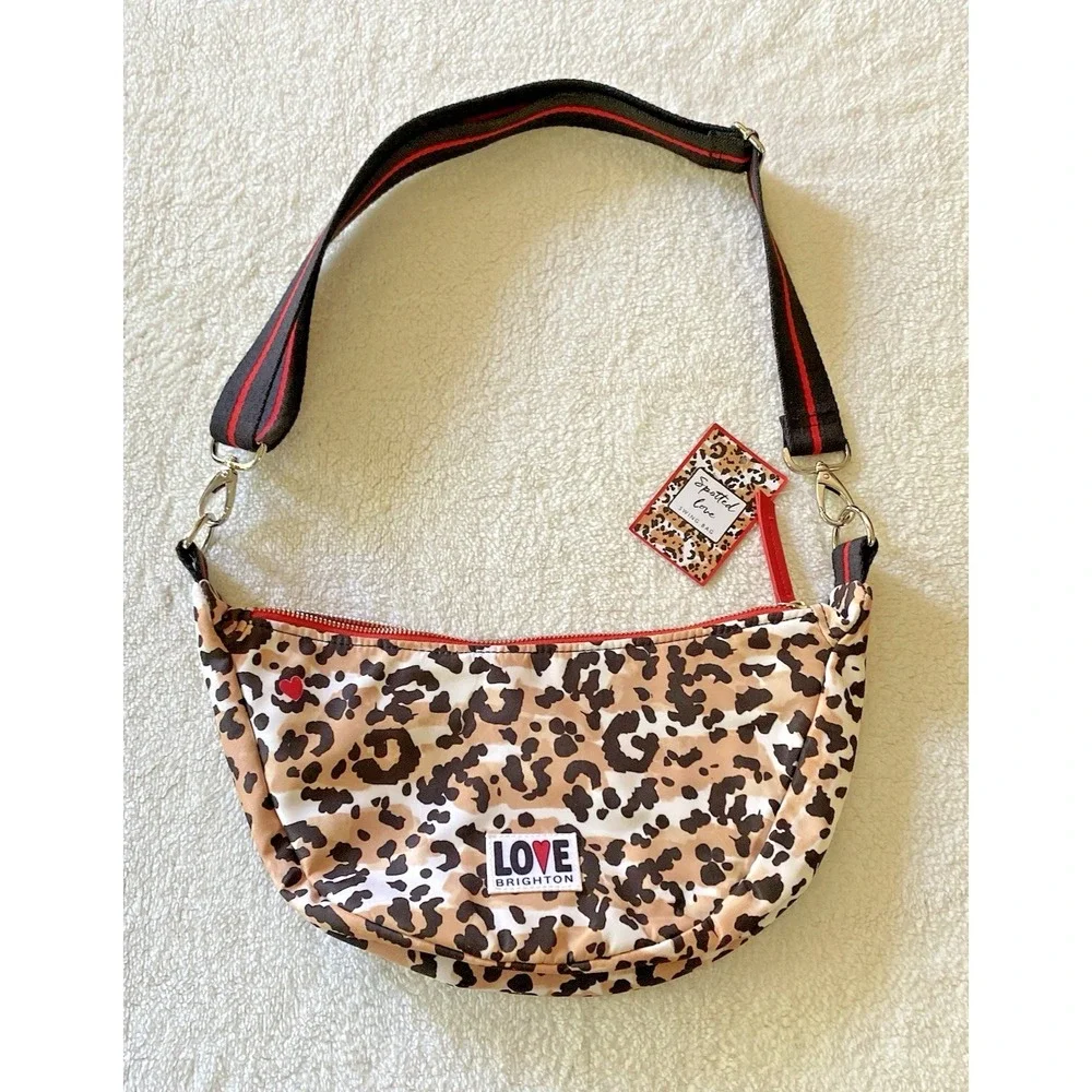 Brighton Spotted Love Swing Bag Leopard Print NEW with Tag
